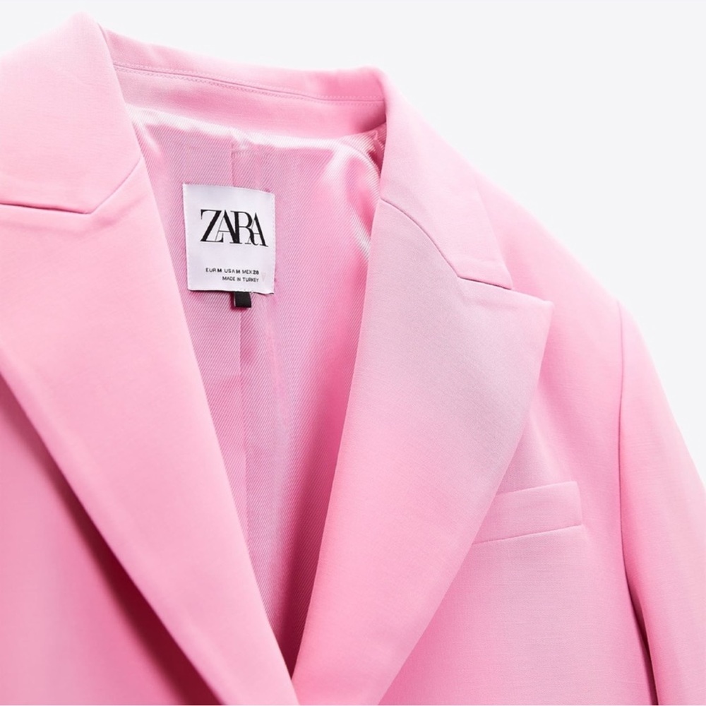 ZARA PINK CROP BLAZER - Picture 14 of 14